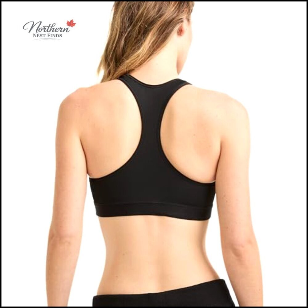 Compression Sports Bra High-Impact Moisture Wicking Racerback - Picture 2 of 5